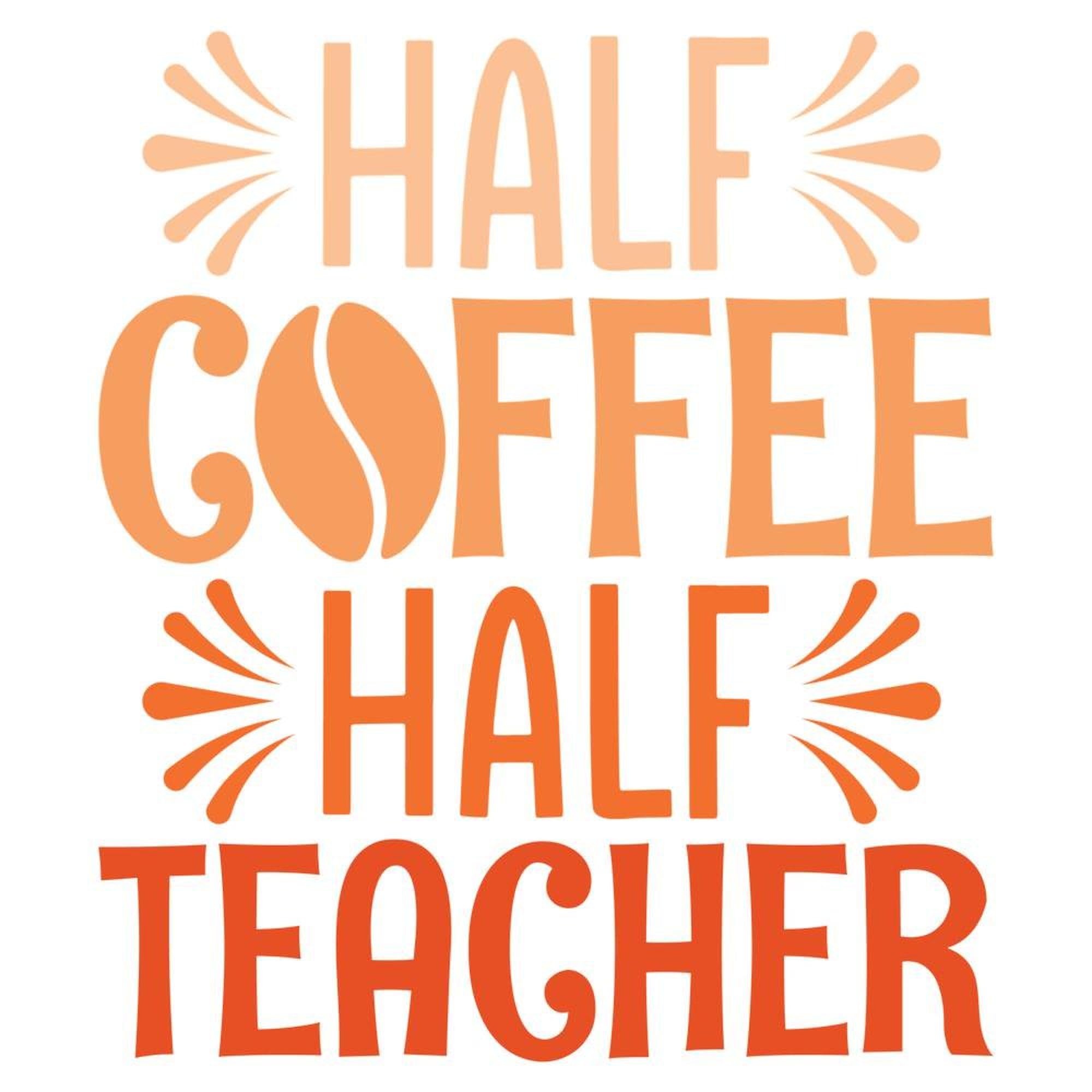 CafePress Half Coffee Half Teacher Twin Duvet Cover, Printed Comforter Cover, Unique Bedding,
