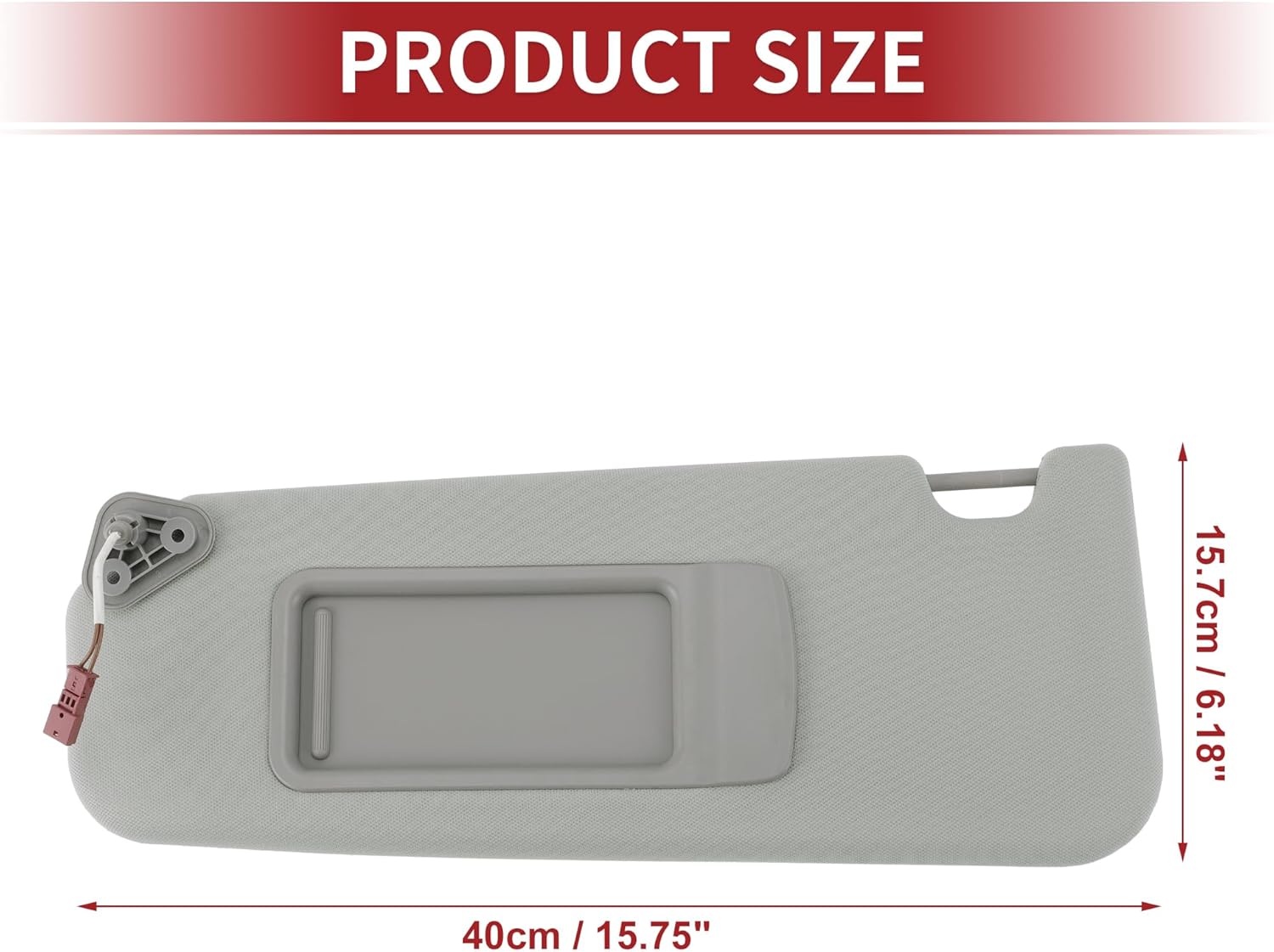 ACROPIX Left Driver Side Car Sun Visor Sun Visor Assembly Gray Fit for BMW 3 Series E90 E91 2005-2013 with Mirror No.51167252007 - Pack of 1