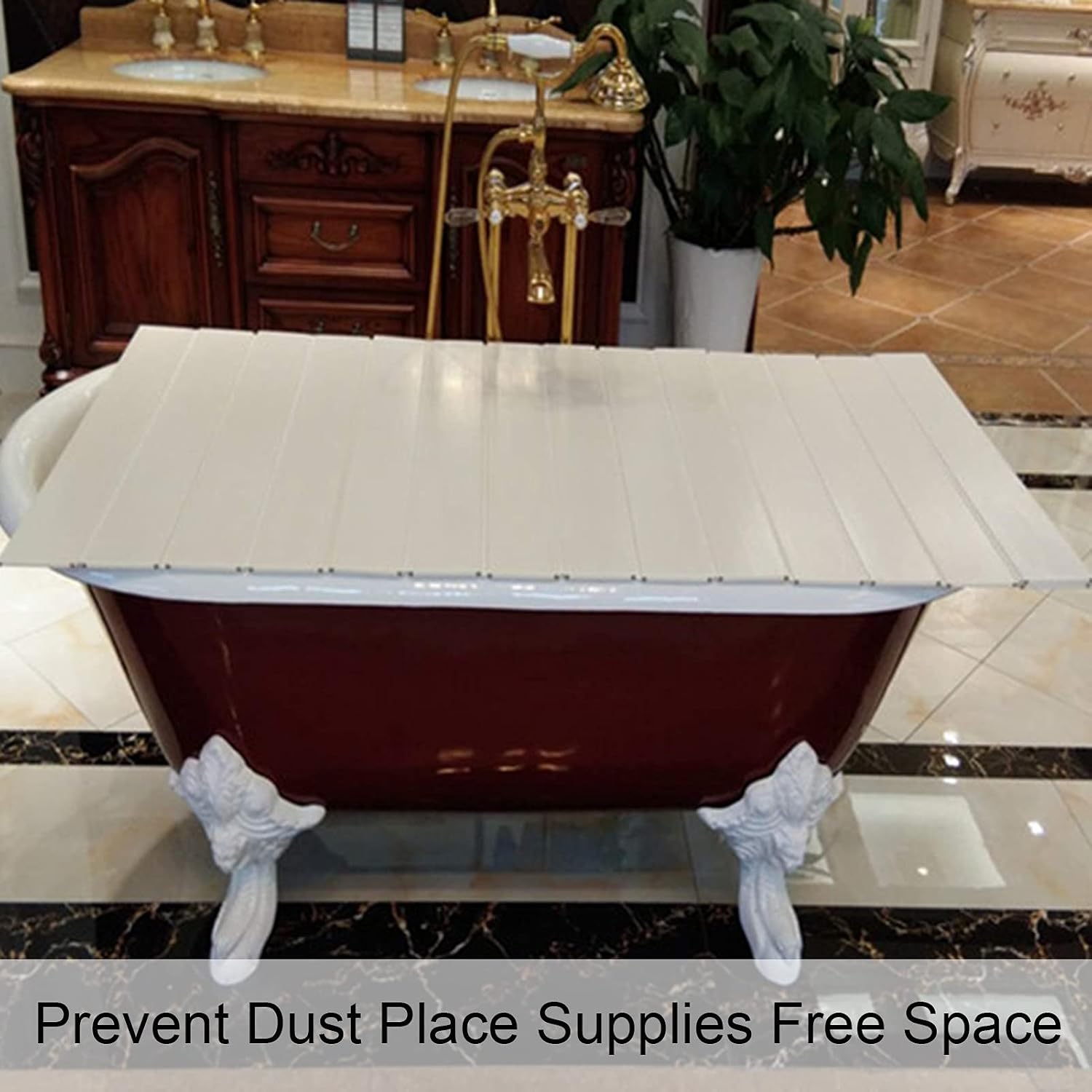Folding Bathtub Cover Insulation Bathtubs Cover Panel Polystyrene Bathtub Tray for Home Apartment Bathroom Tub Lid Thickness 0.65cm (Color : White Size : 170X80X0.65cm) (White 160X70X0.65cm)