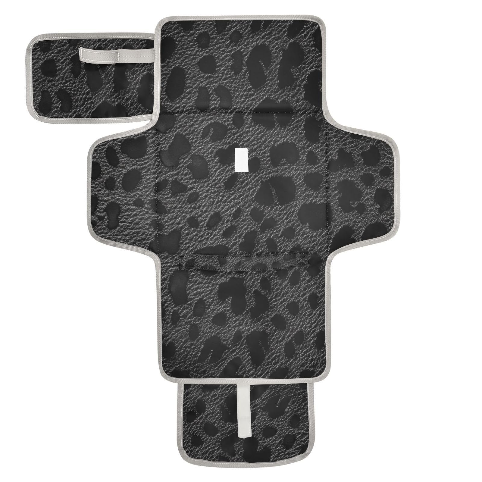 Black Leopard Animal Print Reusable Baby Changing mat with Tissue Pocket Portable Baby Changing pad Infant Travel Station Kit cambiador de pa?ales para Bebes