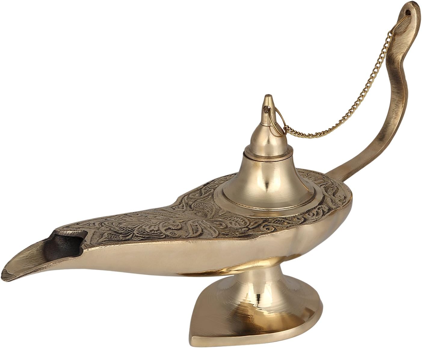 Brass Aladdin genie lamps: incense tubes, Brass, Gold, 12-Zoll-