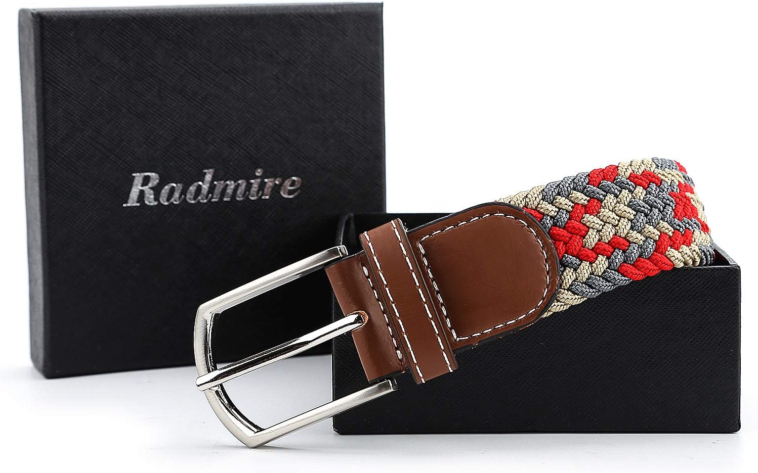 Braided Canvas Woven Elastic Stretch Belts for Men/Women/Junior with Multicolored - Image 6