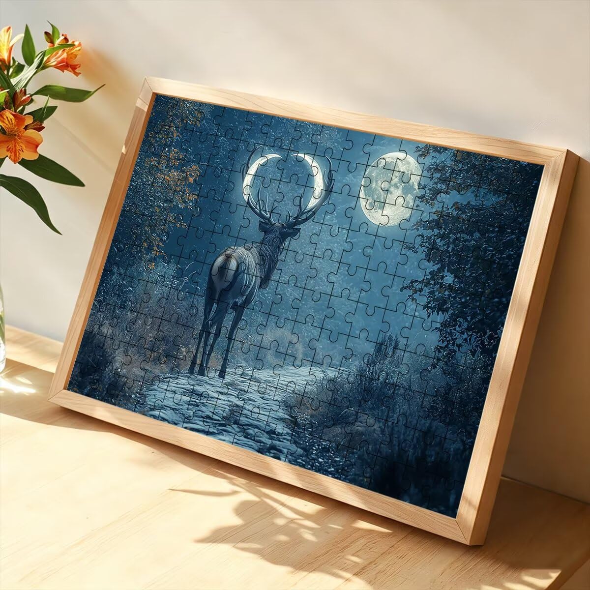 Puzzle 4000 Pezzi Cervo, Puzzle Luna, Puzzles in Legno, 141x87cm -1504