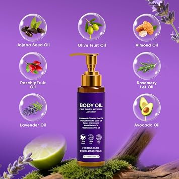 Body Firming Oil, Luxury Body Oil for Crepe Skin, 8 Natural Plant Cold-Pressed Oils, Deep Hydration & Moisturize, Firming Tightening & Hydrating Body Serum, Smooths Skin for Women
