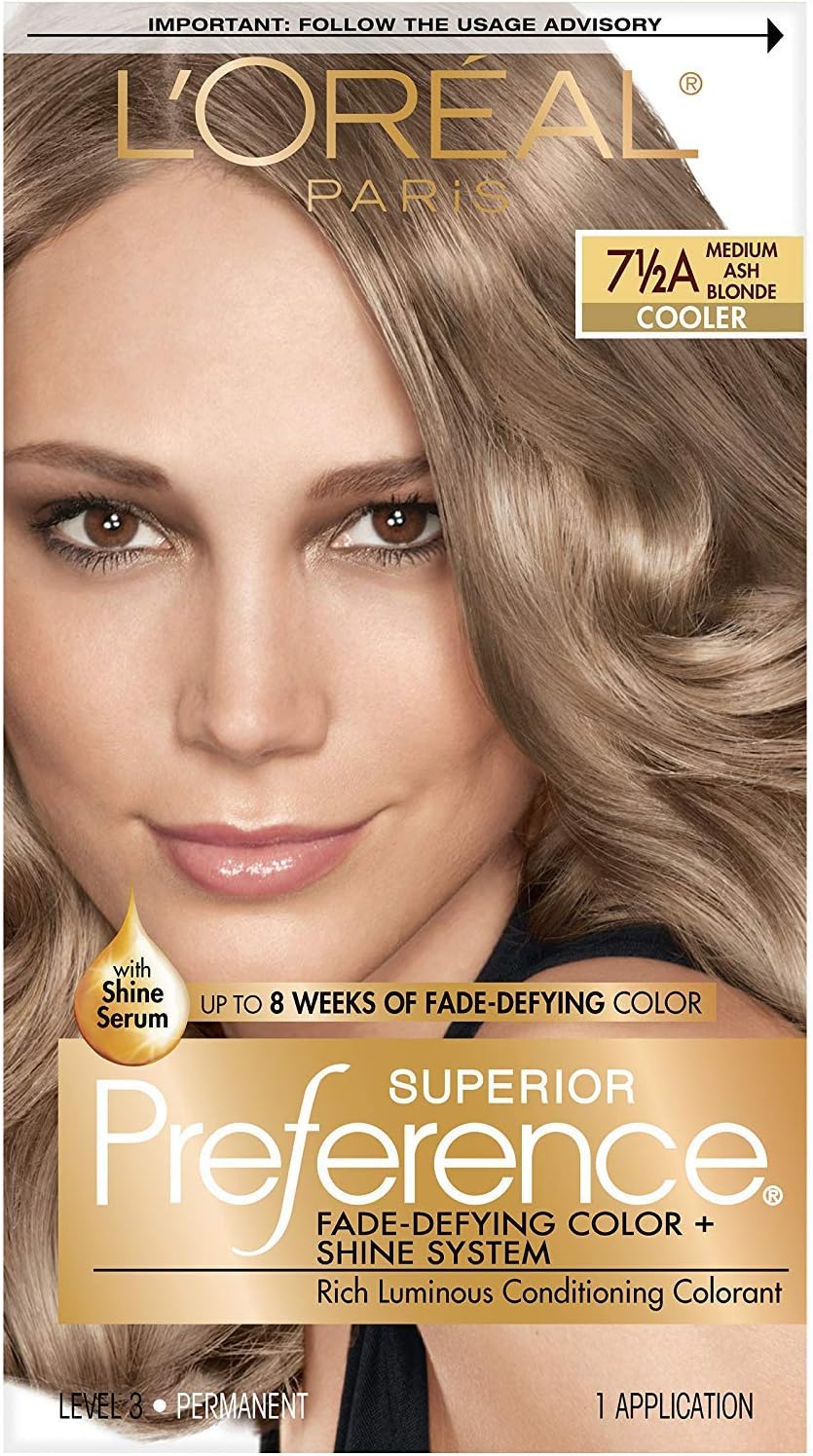 L'Oreal Superior Preference Hair Color [7-1/2A] Medium Ash Blonde (Cooler) 1 Each (Pack of 2)