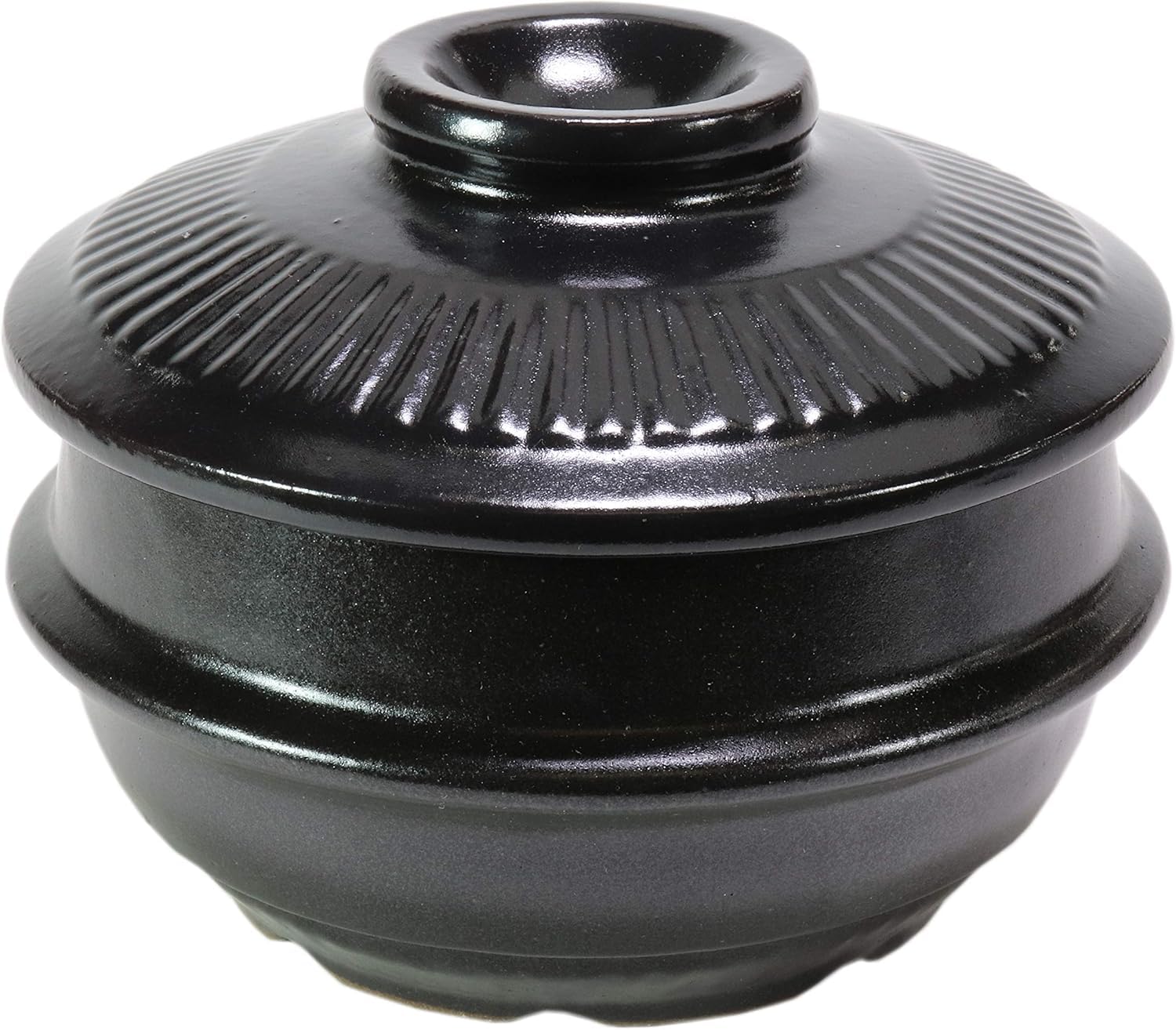 【新着商品】韓国製土鍋チゲ鍋１８cm Amazon｜韓国食器 ﾁｹﾞ鍋18cm 蓋鍋敷付き [鍋17.5 x 14cm 鍋敷22.5 x