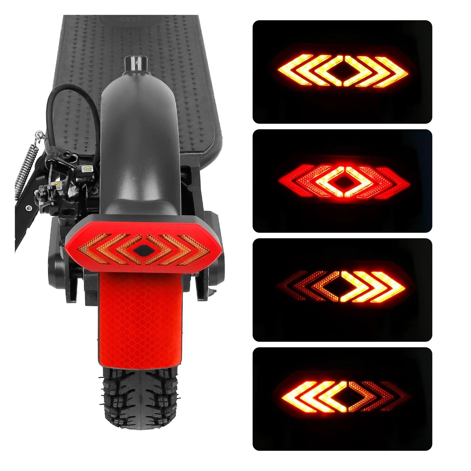 Luz Trasera de señal de Giro modificada Compatible con Xiaomi Pro 2 Mi3 Scooter eléctrico Control Remoto USB Recargable LED Intermitente Piezas de Ciclismo