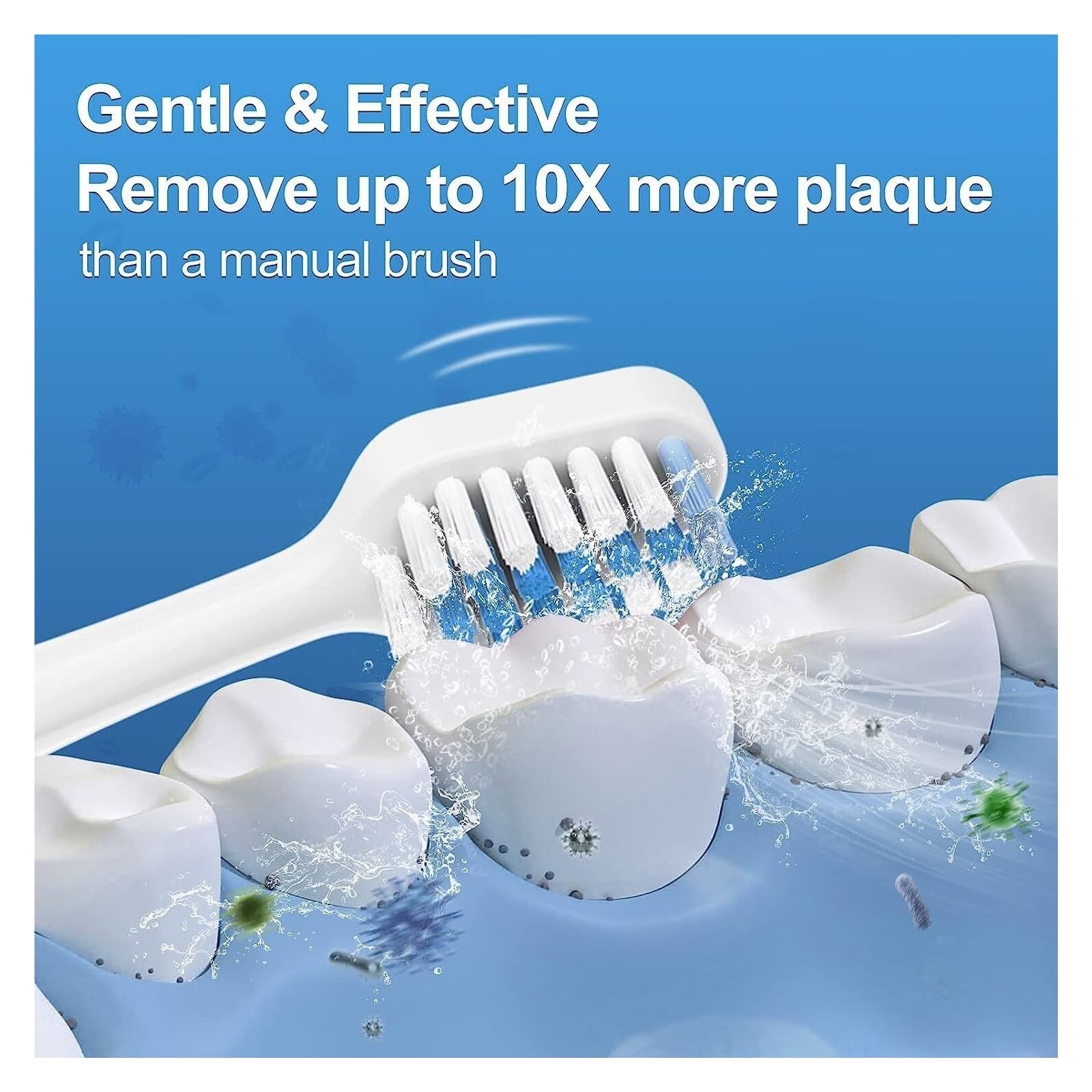 Testine for spazzolino da denti, compatibili con ugelli elettrici di ricambio for l'igiene orale, setole morbide, 10-20 pezzi(20pcs black)
