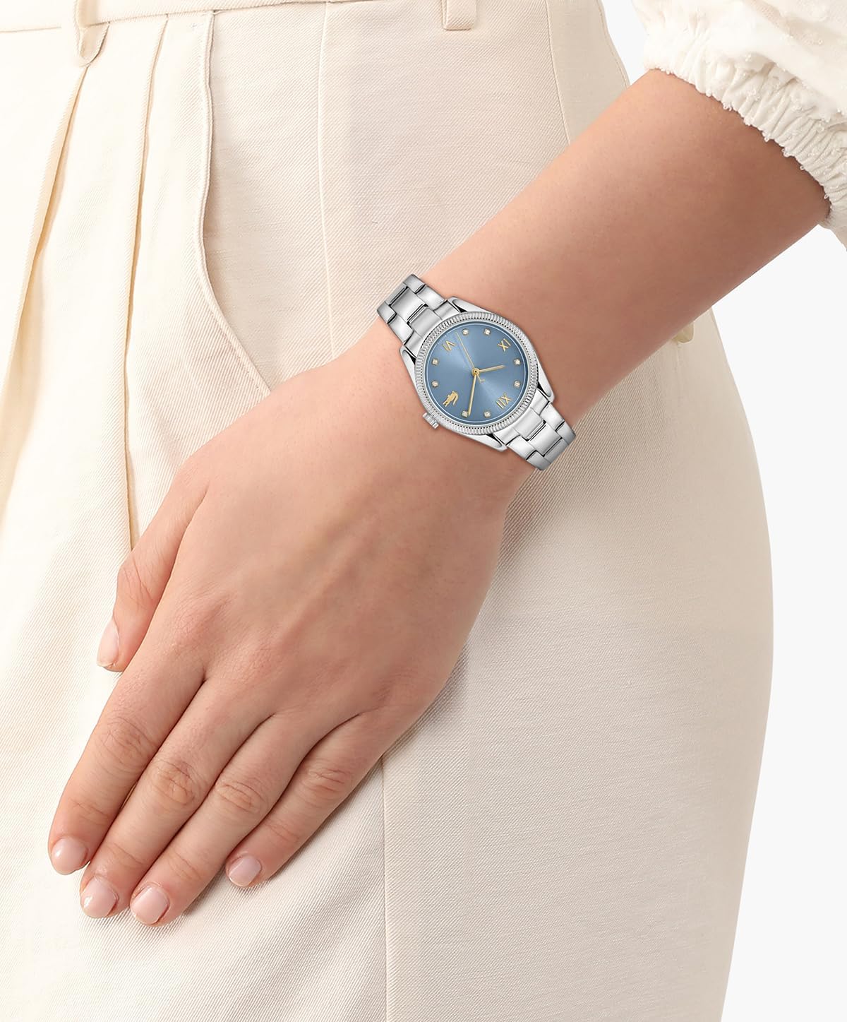 Lacoste Parisienne Women's 3H Quartz Watch, Stainless Steel Bracelet - Modern, Classic Timepiece - Gift for Her
