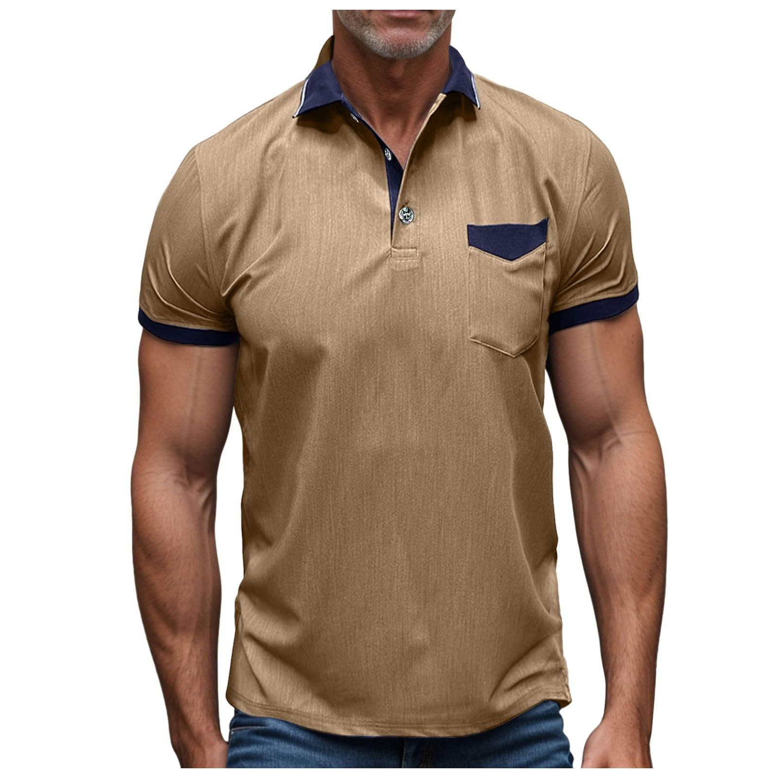 Camisetas para hombre que solucionan el exceso de holgura en tallas grandes de manga corta 8