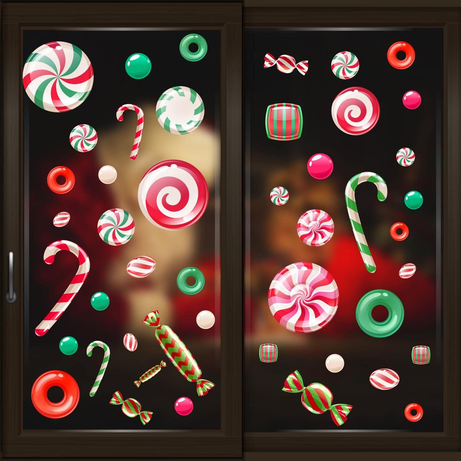 Christmas Snowflake & Snowman Window Cling Stickers - 90 Pcs Winter Holiday Decorations