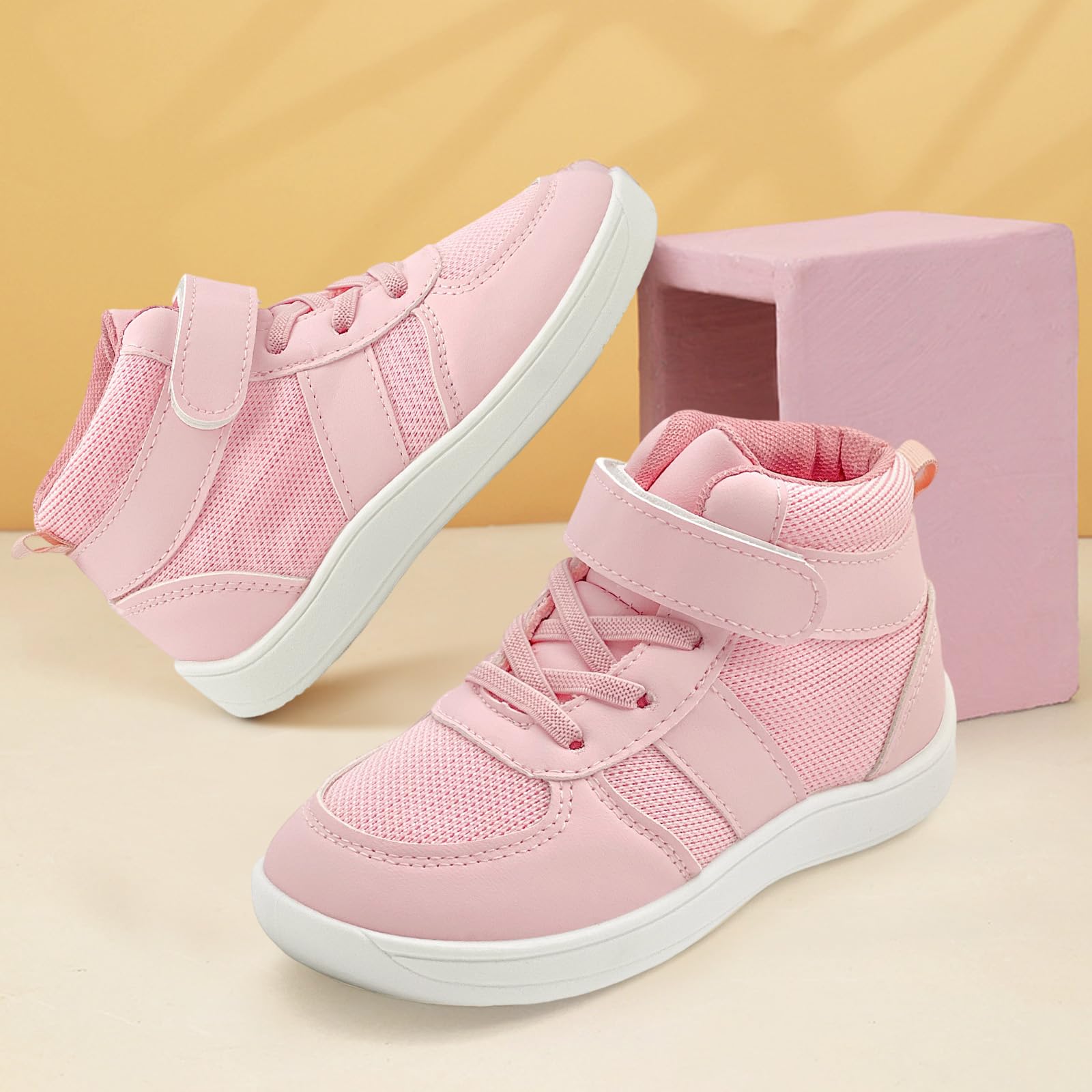 Scarpe Barefoot Bambino Bambina Minimalista High Top Sneaker Larga Walking Trail Running Sneakers Rete Traspirante Antiscivolo