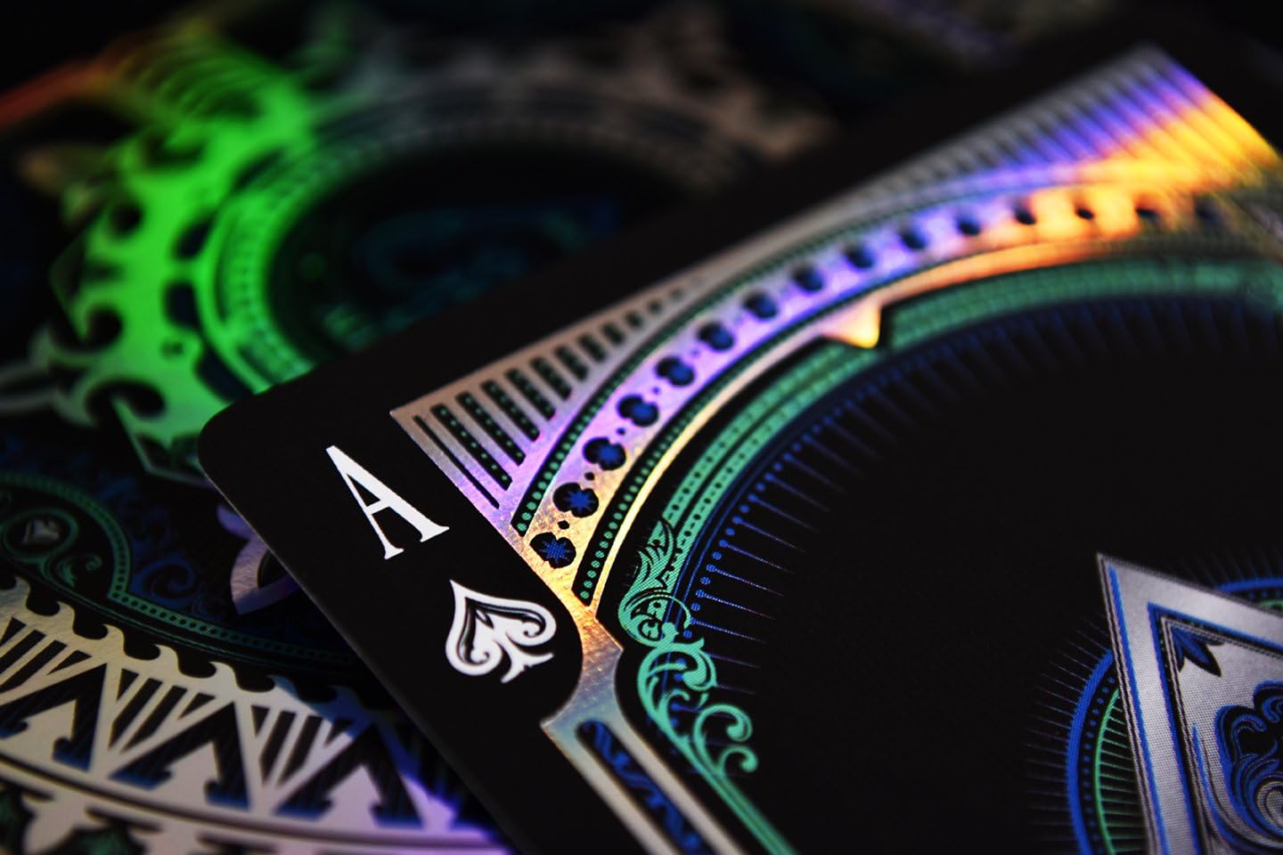 Alloy Cobalt Playing Cards Poker Deck Custom Design Foiled Backs & Faces New