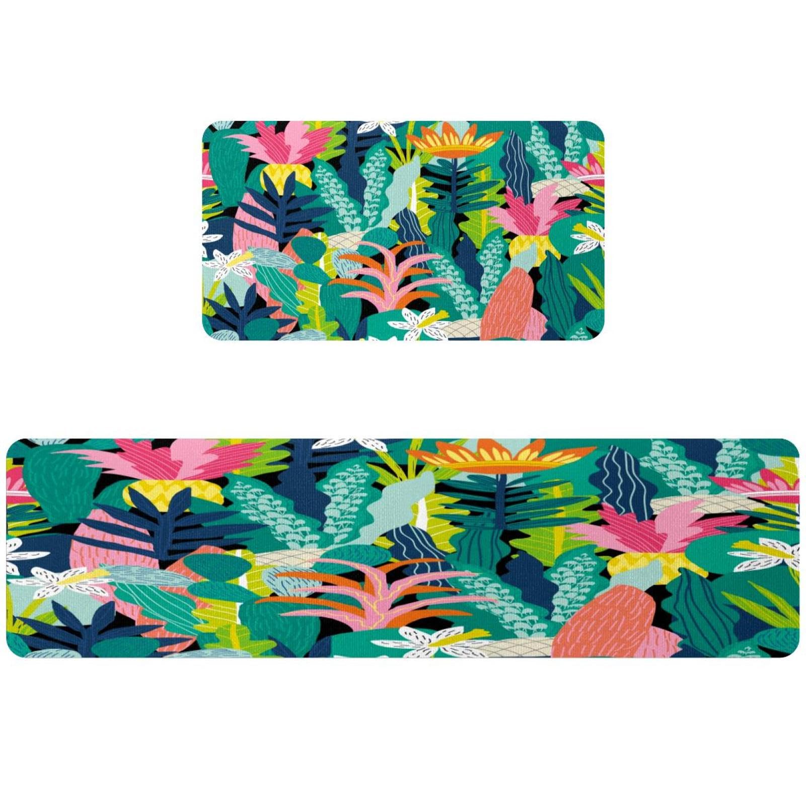 Alfombrillas de cocina lavables y muy absorbentes con base antideslizante VAPOKF pack de 2