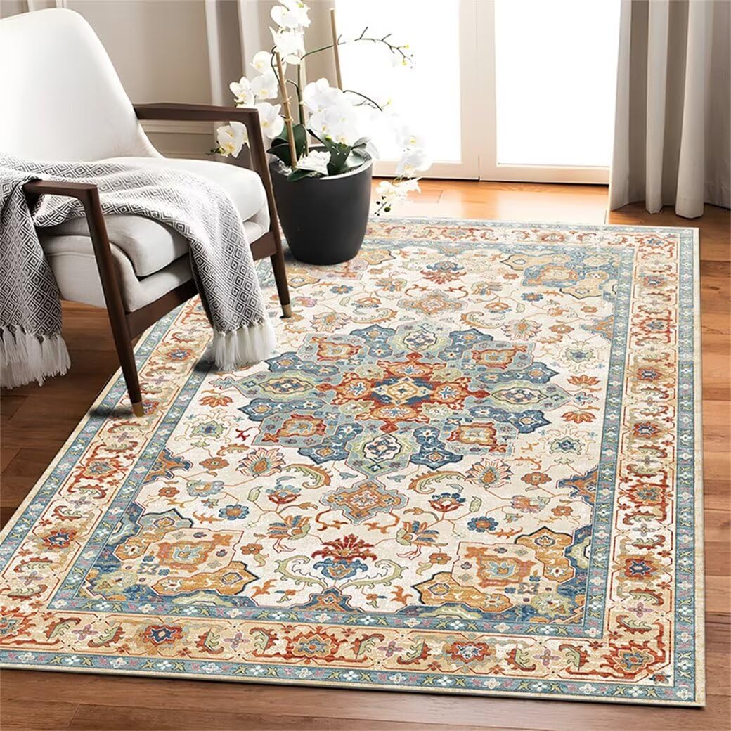 Tapis vinyl pour chambre enfant et moquette salon grande taille imitation rétro