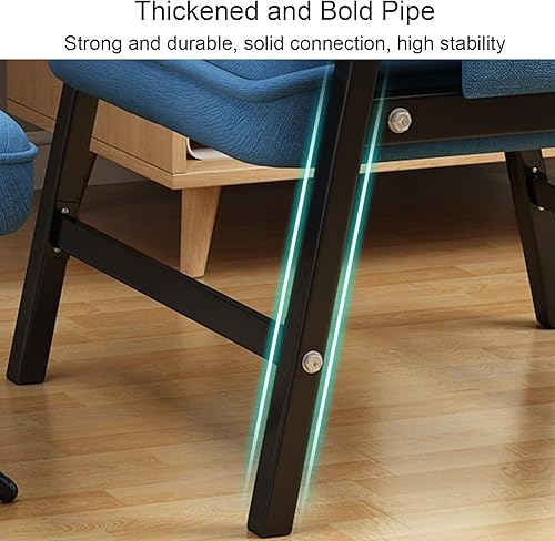 Miniatura 7 de Silla de brazo con otomana, silla perezosa con otomana, silla decorativa con otomana, silla moderna para sala de estar, estudio, salón, oficina