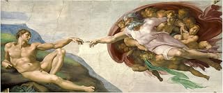 Trademark Fine Art Canvas Wall Art - Marcus Jules 'The Creation of Adam' Wall Art for Living Room, Bedroom, or Office Décor