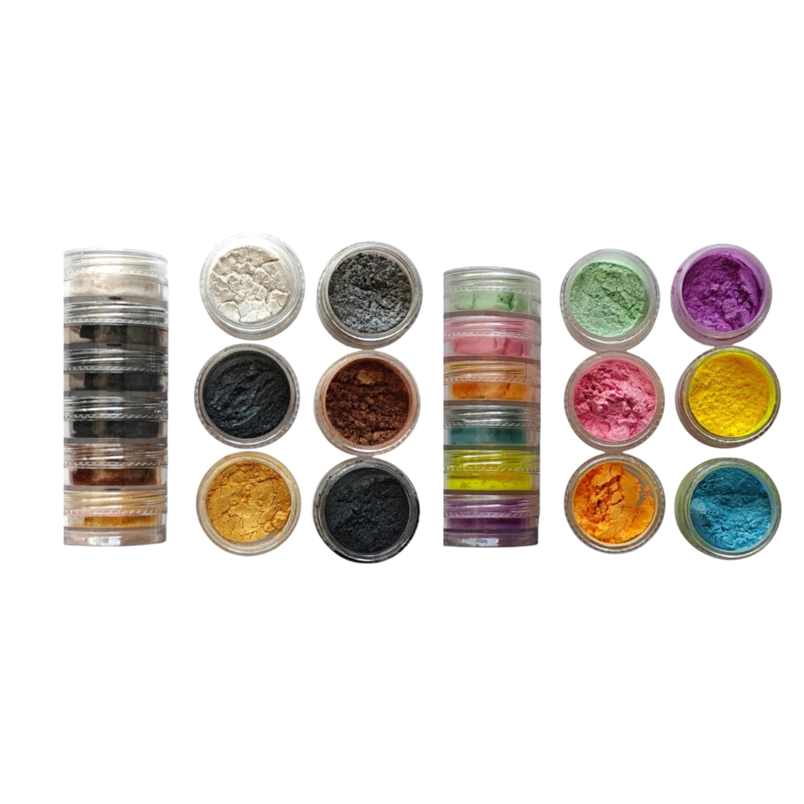 Mica Powder Set (Pack of 12) – Vibrant, Cosmetic-Grade Pigments for Resin Art, Soap Making, DIY Crafts, Epoxy Resin, and More – Non-Toxic, Multicolor Powder-image-42