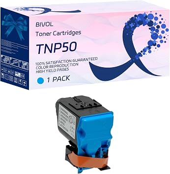 BIVOL TNP50 Toner Cartridges Compatible for Konica Minolta bizhub C3100P Printers, High Yield 6000 Pages Cyan