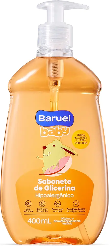 Sabonete Líquido Bebê Glicerina 400ml – Baruel Baby