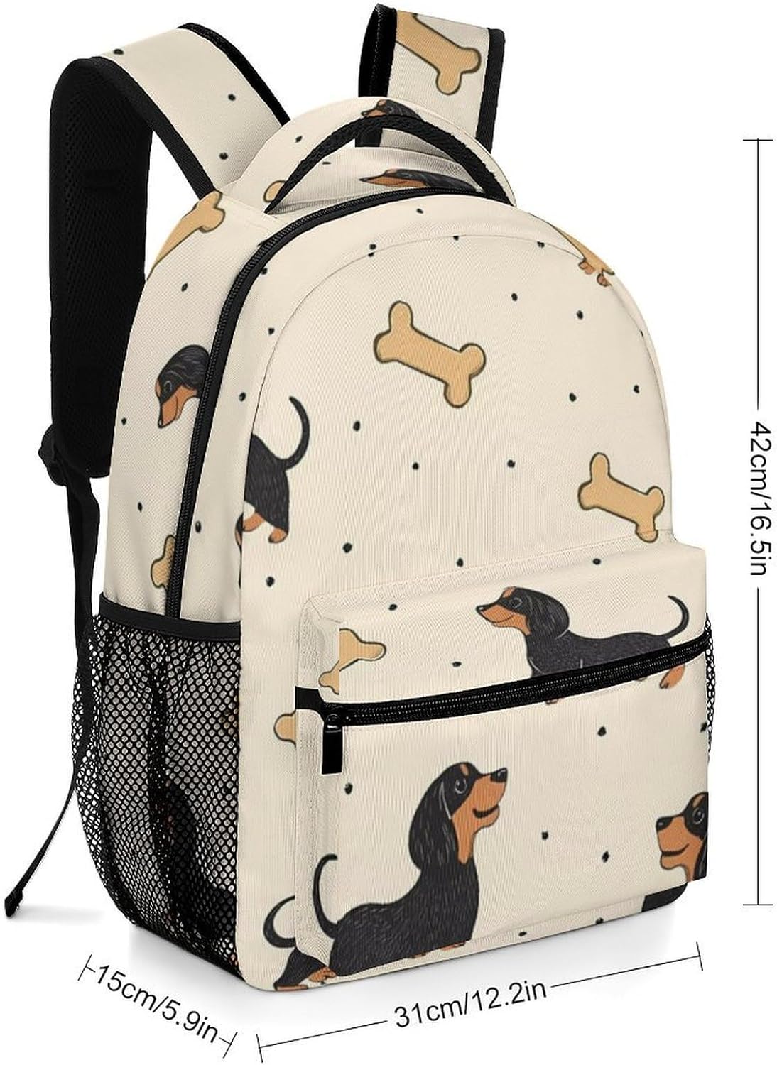 Dachshund Weiner Dog Laptop Backpack Lightweight Travel Daypack Shoulder Bag for Men Women