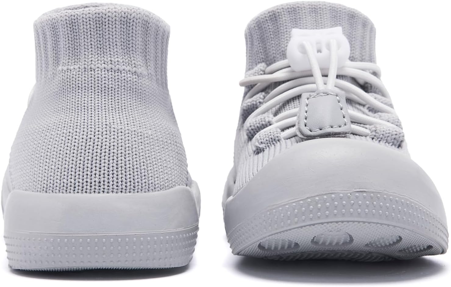 Engtoy Baby Sock Shoes Baby Walking Shoes Infant Non-Slip Lightweight Breathable Slippers with Soft Rubber Sole Slip On Sneakers Grey