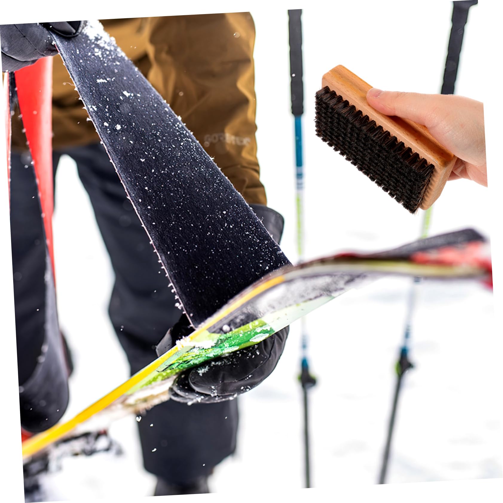 Didiseaon 3pièces Kit De Brosses pour Ski Et Snowboard Manche Outil De Nettoyage Et Fartage