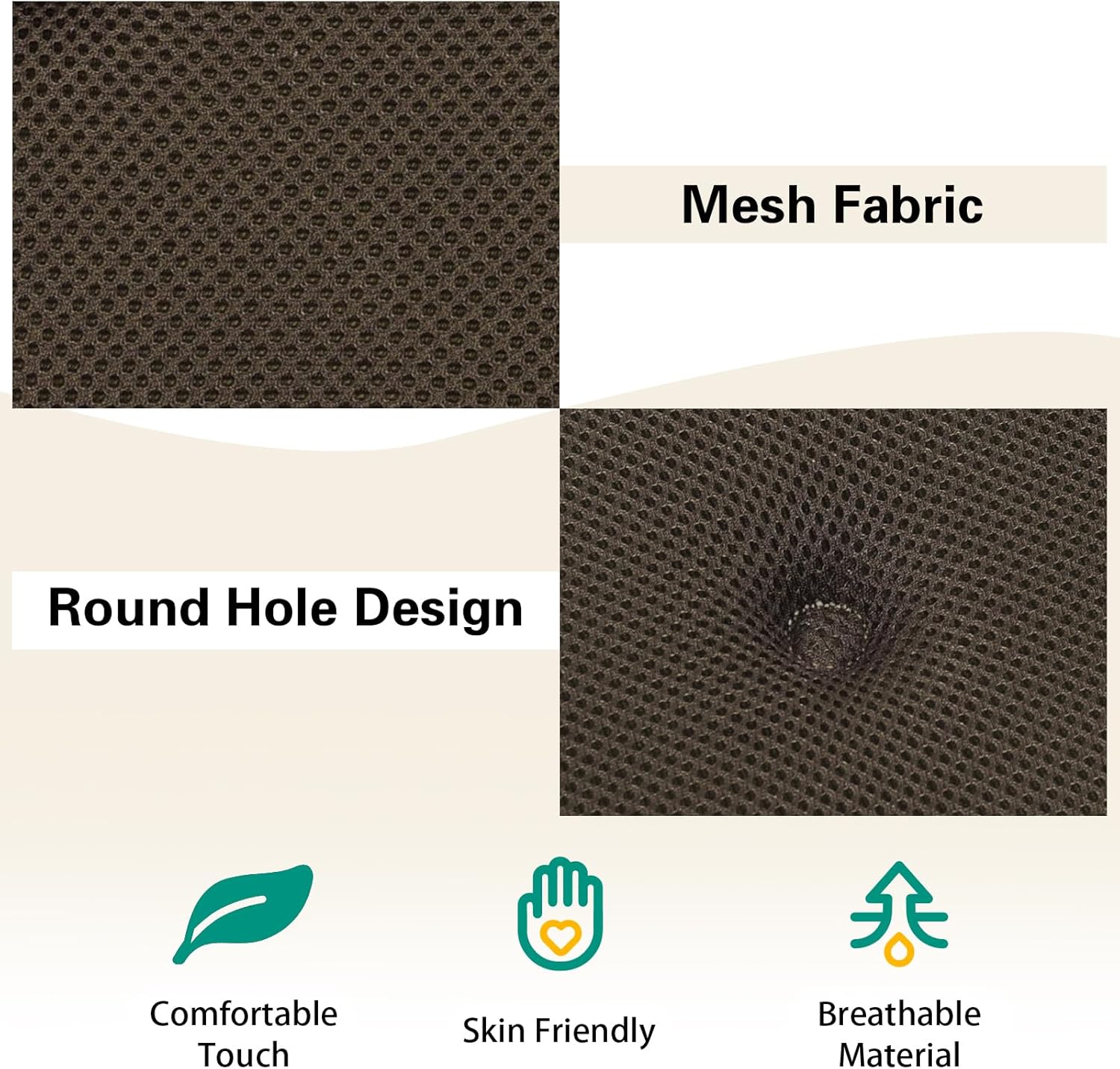 baibu Set of 2 Bar Stool Cushion, Super Breathable Round Bar Stool Cover Seat Cushion Brown 13" - 2 Cushions Only