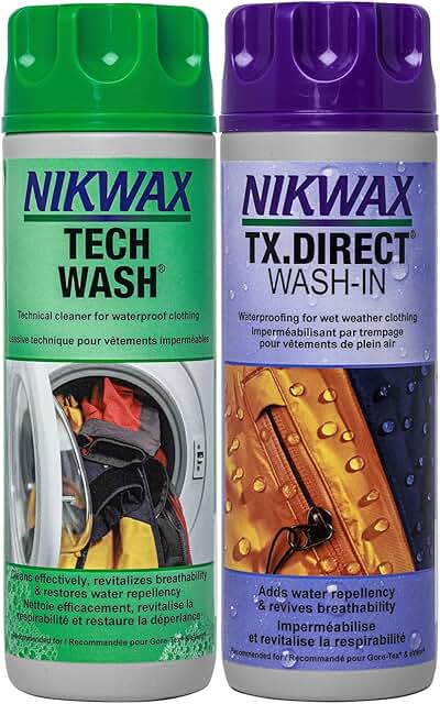 Nikwax Hardshell Cleaning and Waterproofing Duo-Pack