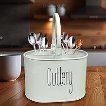 HOUSE DECORE Kitchen cutlery Holder, Spoon Holder, Utensil box for Home and kitchen white