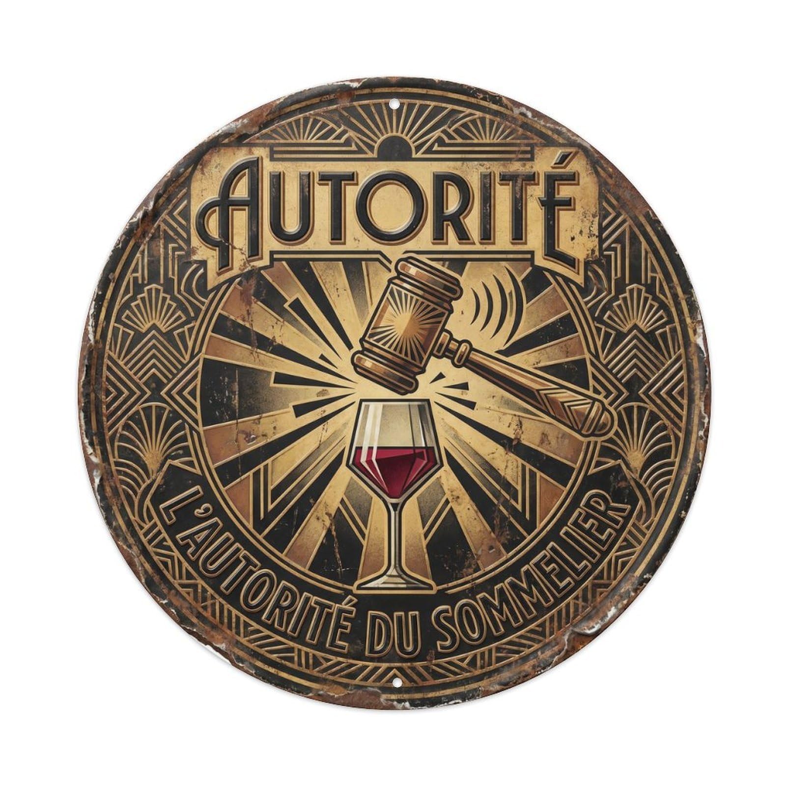 Authority Humorous Tavern Authority Metal Tin Sign