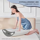 4 Pieces Orthopaedic Bed Wedge Pillow Set for Sleeping, Post-Surgery Foam Pillow for Body, Back and Legs Pain Relief, Triangle Adjustable Support Pillow with Acid Reflux Sleeping Pillow, Grey - 8