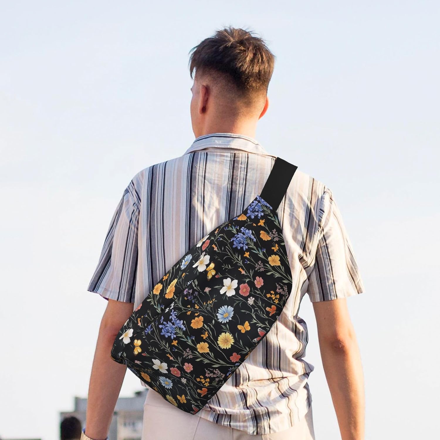 Running Waist Pack Vintage Botanical Flower Wildflower 2-in-1 Fanny Pack and Crossbody Bag Hiking Daypack for Men Women Running Travel Hiking Daily Commute
