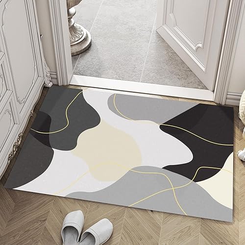 Tapetes de baño para baño, tapetes ultrafinos para puerta interior, antideslizantes, grandes, absorbentes, para puerta de entrada, con parte trasera