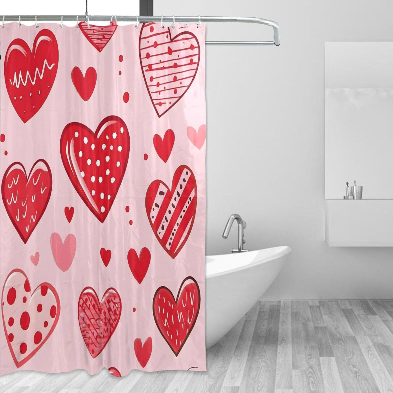 Rideau de douche anti éclaboussures en tissu résistant et étanche