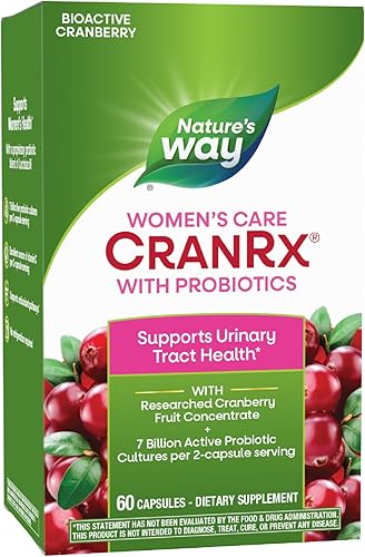 Nature's Way CranRx Bioactive Cranberry con probióticos, apoya la salud urinaria*, 60 cápsulas