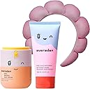 Evereden Kids Healthy Morning Duo Spa Headband for Girls: Clean & Vegan Skin Care Bundle | Cloud Face Wash + SPF 20 Mineral Face Cream | Non-Toxic | Easy-to-Use Skincare