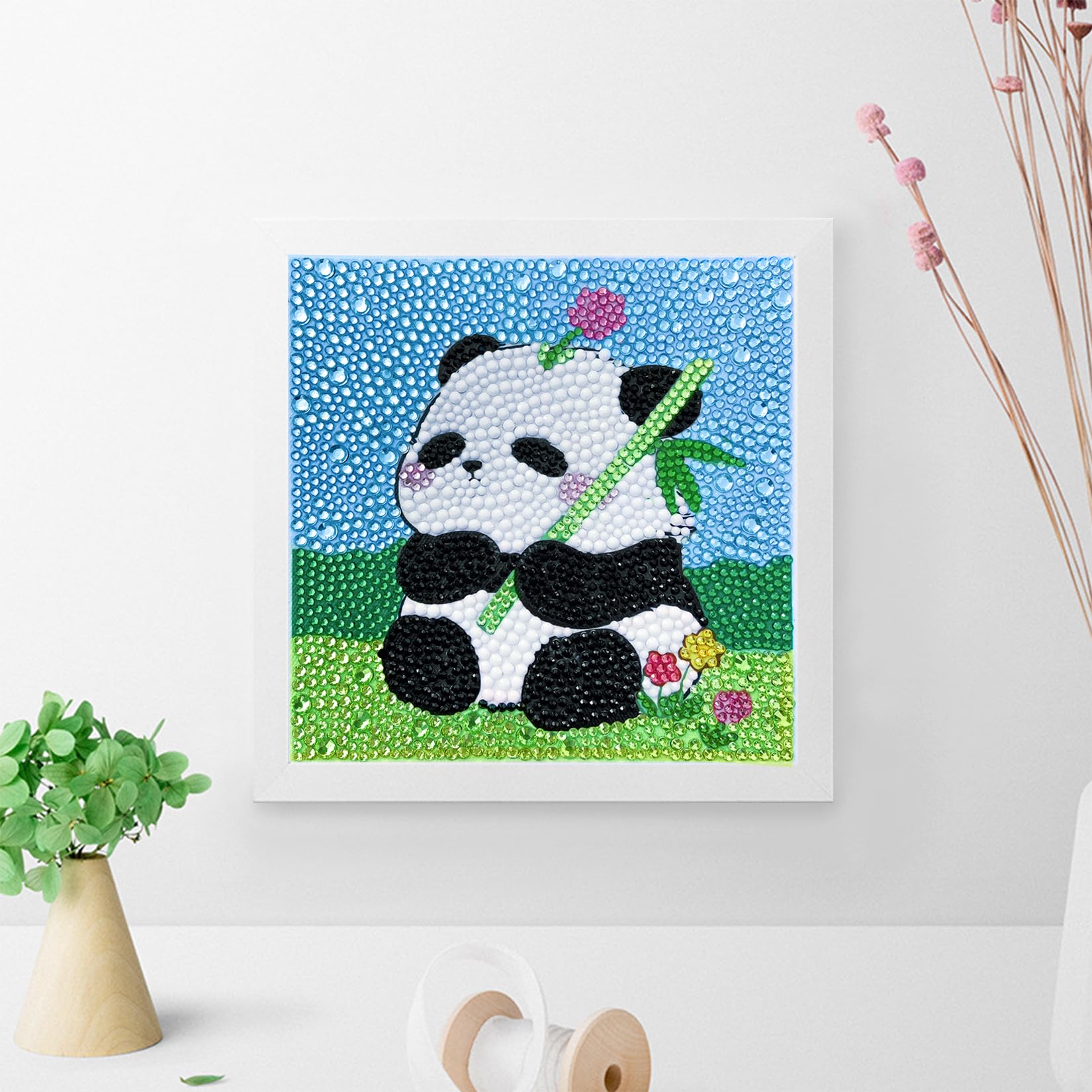 5D Diamond Painting Kits Complets,DIY Peinture Diamant Kits Panda Strass Diamant Broderie Point de Croix Kits Adultes Enfants Arts Craft pour la Décoration Murale à la Maison Round Drill 80x120cm 5D Diamond Painting Kits Complets,DIY Peinture Diamant Kits Panda Strass Diamant Broderie Point de Croix Kits Adultes Enfants Arts Craft pour la Décoration Murale à la Maison Round Drill 80x120cm