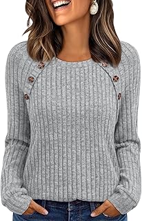 Womens Tops Long Sleeve Shirts Fall Lightweight Sweaters