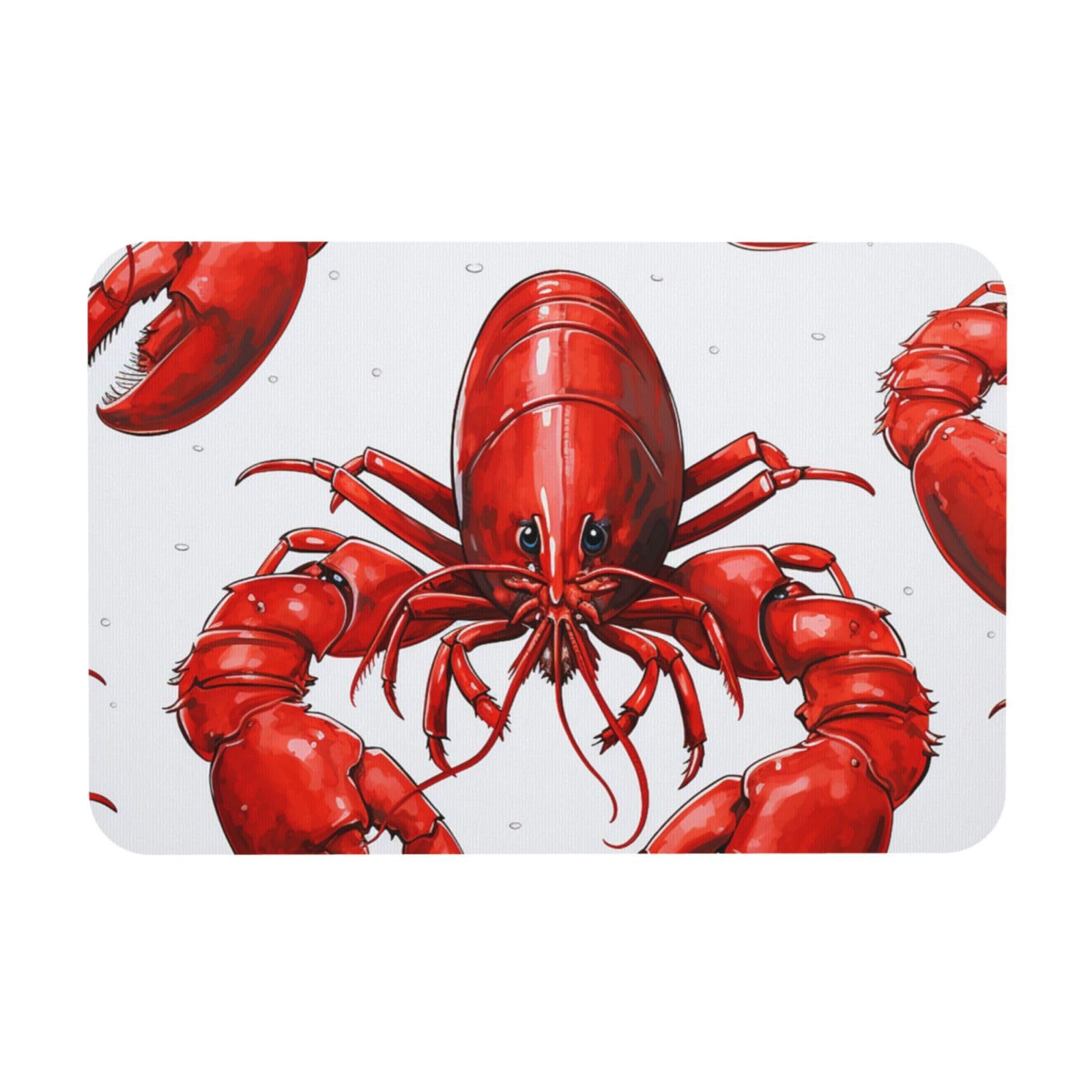 Tapis de bain en pierre anti humidité et moisissure diatomée homard
