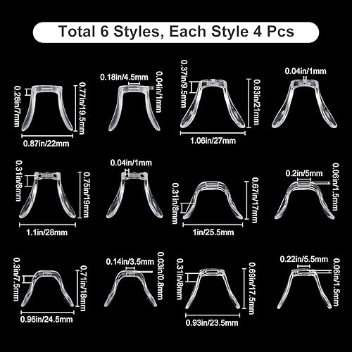 Miniatura 7 de GORGECRAFT 24 pares de almohadillas para la nariz de 0059in en forma de D adhesivo de silicona suave antideslizante para cámara de aire almohadillas