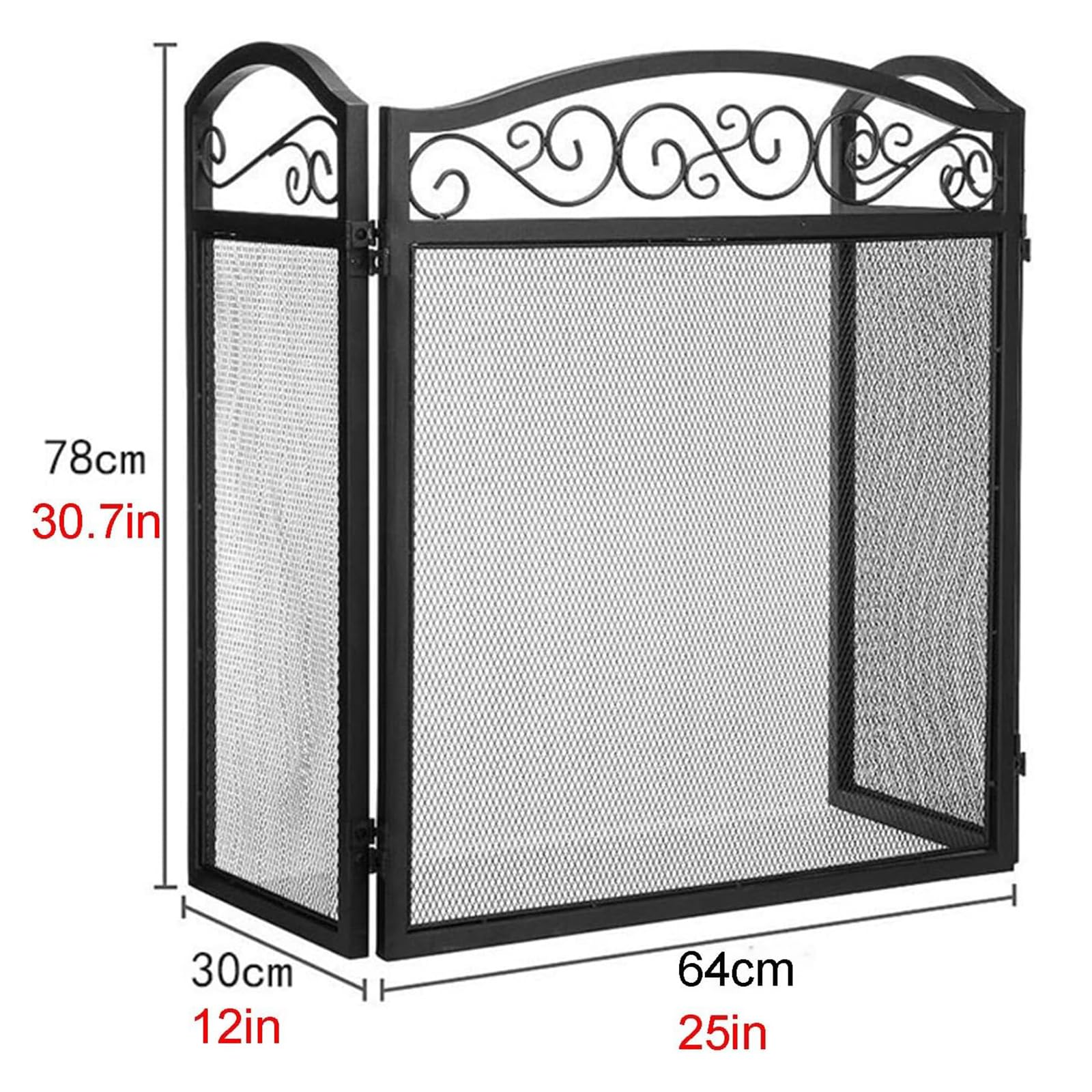 Salvachispas para Chimenea de 3 Paneles, Salvachispas para Chimenea Salvachispas Chimenea leña, Antichispas para Chimeneas de Leña,Rejilla Chimeneas Leña y Estufas