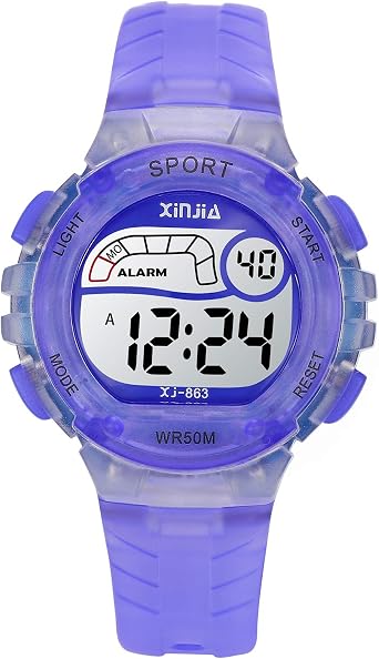 Orologio Digitale Bambini per Ragazzi Ragazze,Orologi Bambini Sport  Elettronico 50M Impermeabili,LED Multifunzione Sveglia Timer Studenti  Orologio Bambino Polso (Viola 863) : Amazon.it: Orologi
