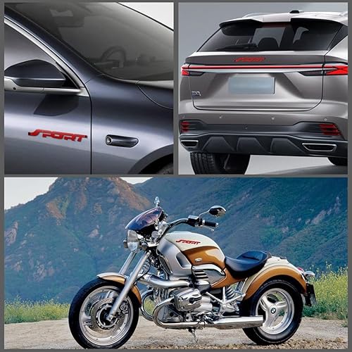 Miniatura 5 de 2 calcomanías deportivas de metal 3D para automóvil guardabarros laterales de automóvil emblema de maletero trasero accesorios de decoración de