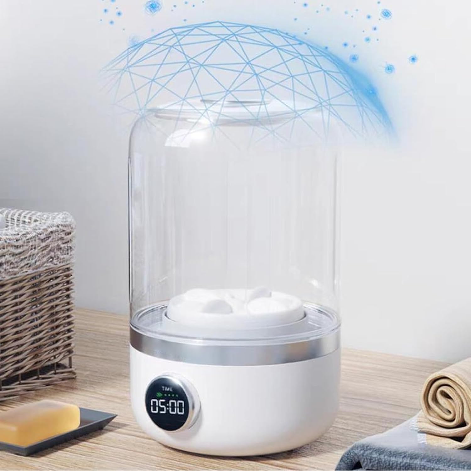 Portable Washing Machine, Rechargeable Cordless Underwear Washing Machine for Small Clothes, Baby Clothes, Socks, Mini Washer for Apartments, Camping