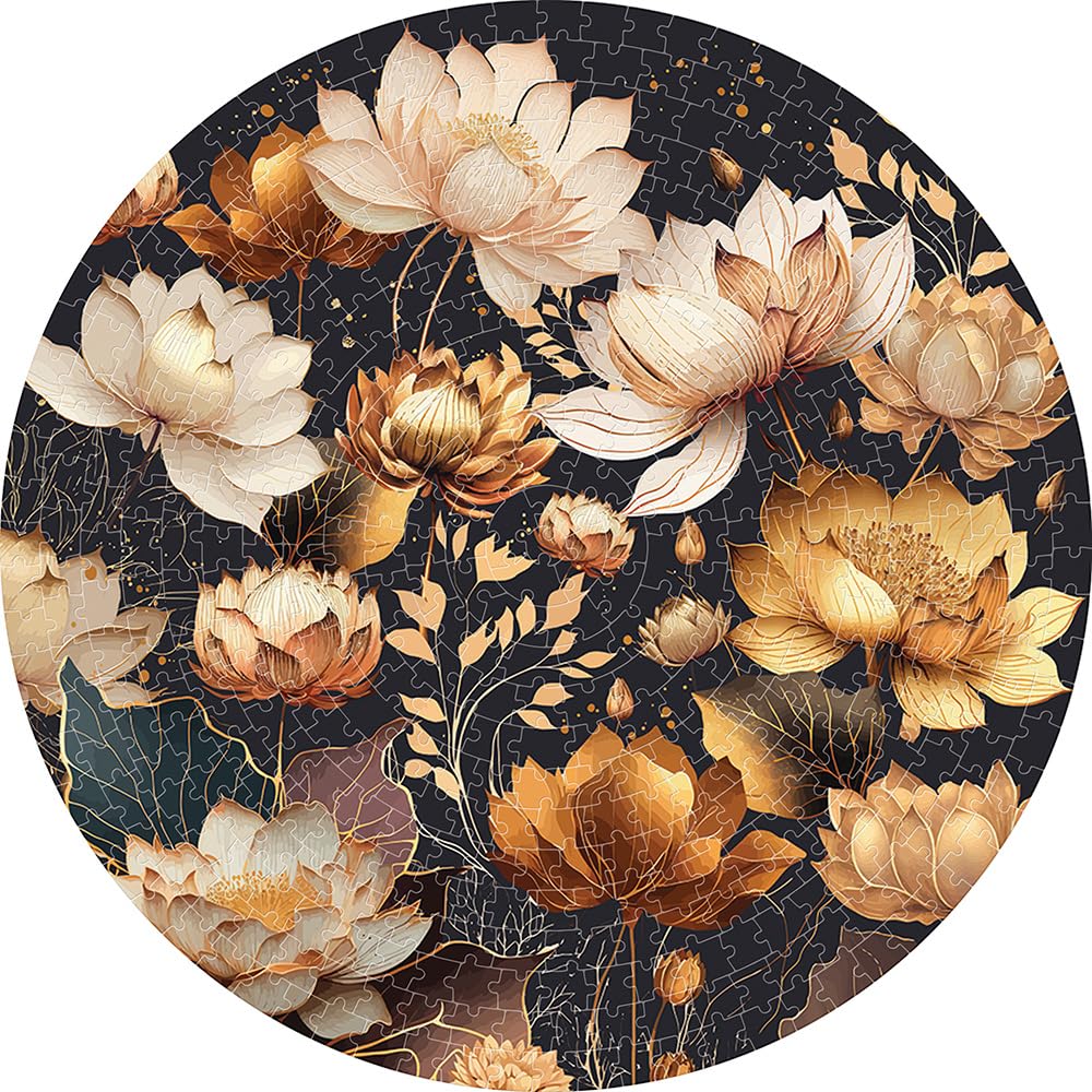 Interdruk - 500 Piece Round Jigsaw Puzzle for Adults - Flowers no. 1, 63 cm (diameter) - Image 3