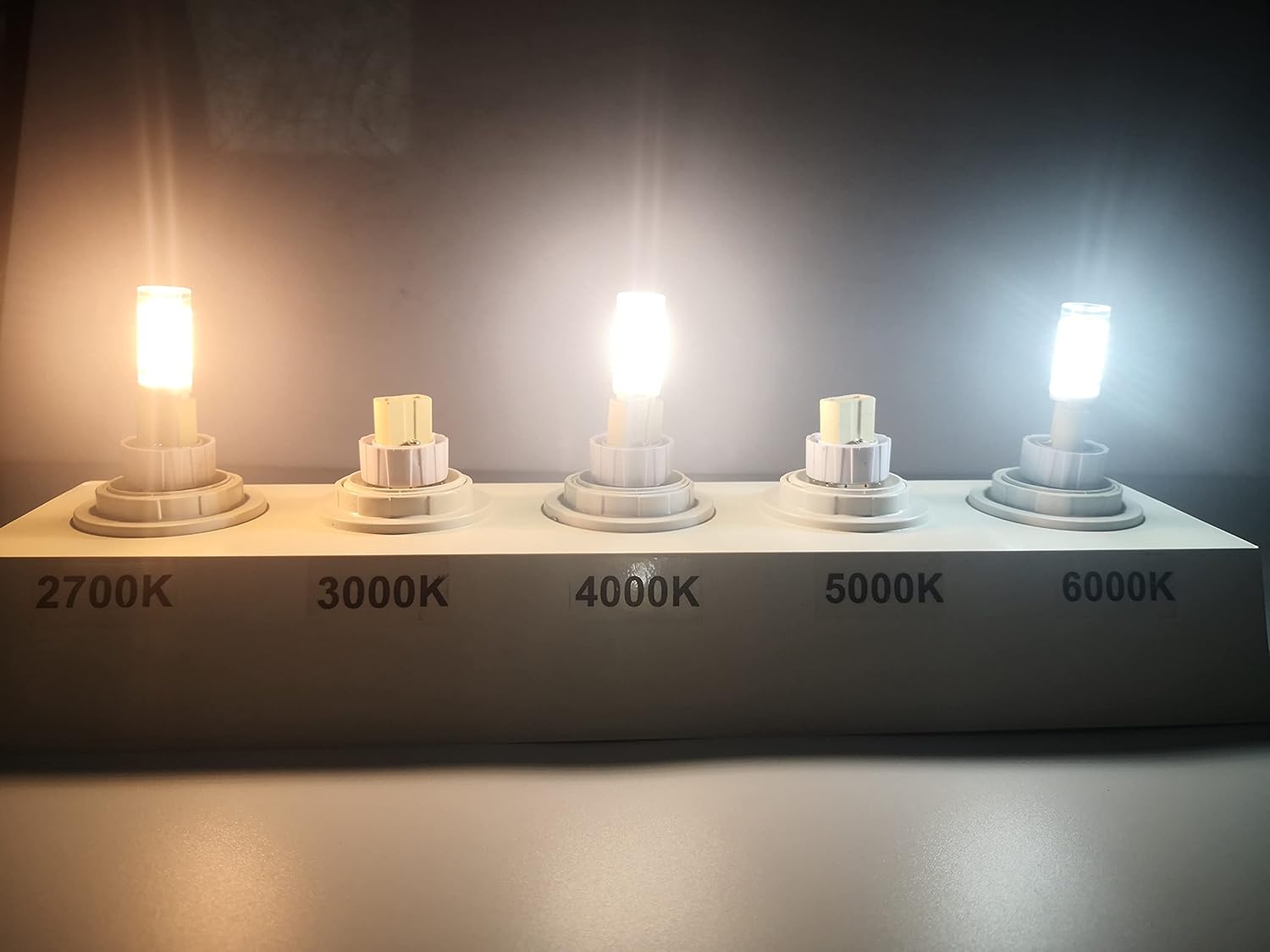 6 Pack G9 LED Bulb No dimmable T4 Chandelier Light Bulbs 4W Natural White 6000K, (40W Halogen Replacement) G9 Bi Pin Ceramic Base, 120V AC 360°Beam Angle 450LM for, Crystal Wall Lamp