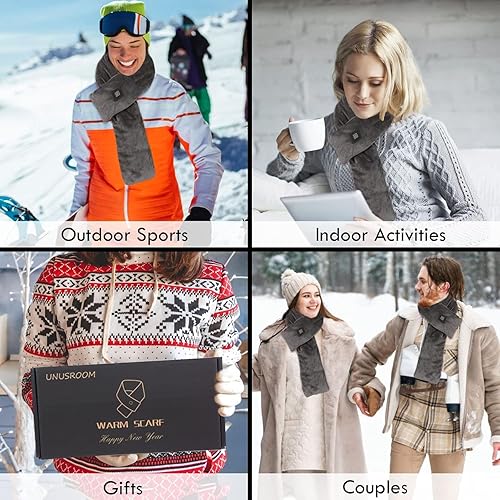 Miniatura 9 de Neck Heating Pad Heated Scarf Rechargeable,Heating Pad for Neck Pain &Stiffness Relief,Heated Neck wrap Warmer with 7000mAh Power Bank,Thermal Neck