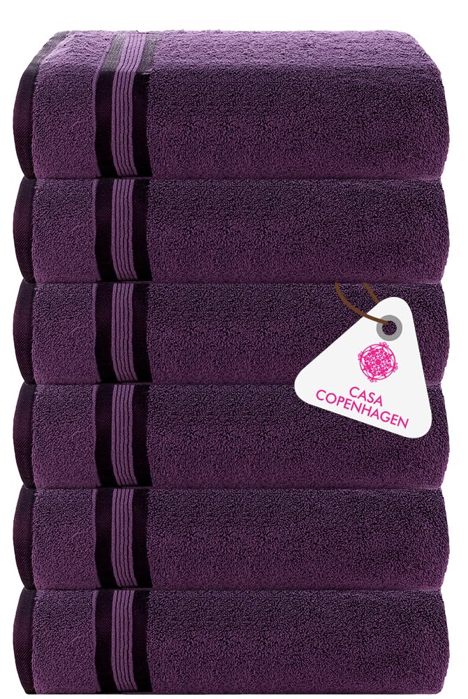 Casa Copenhagen - Egyptian Cotton Zero Twist 6 Pcs Face Towel (30 X 30 cm) Colour : Dark Purple (B0CS668PLK) Amazon Price History, Amazon Price Tracker