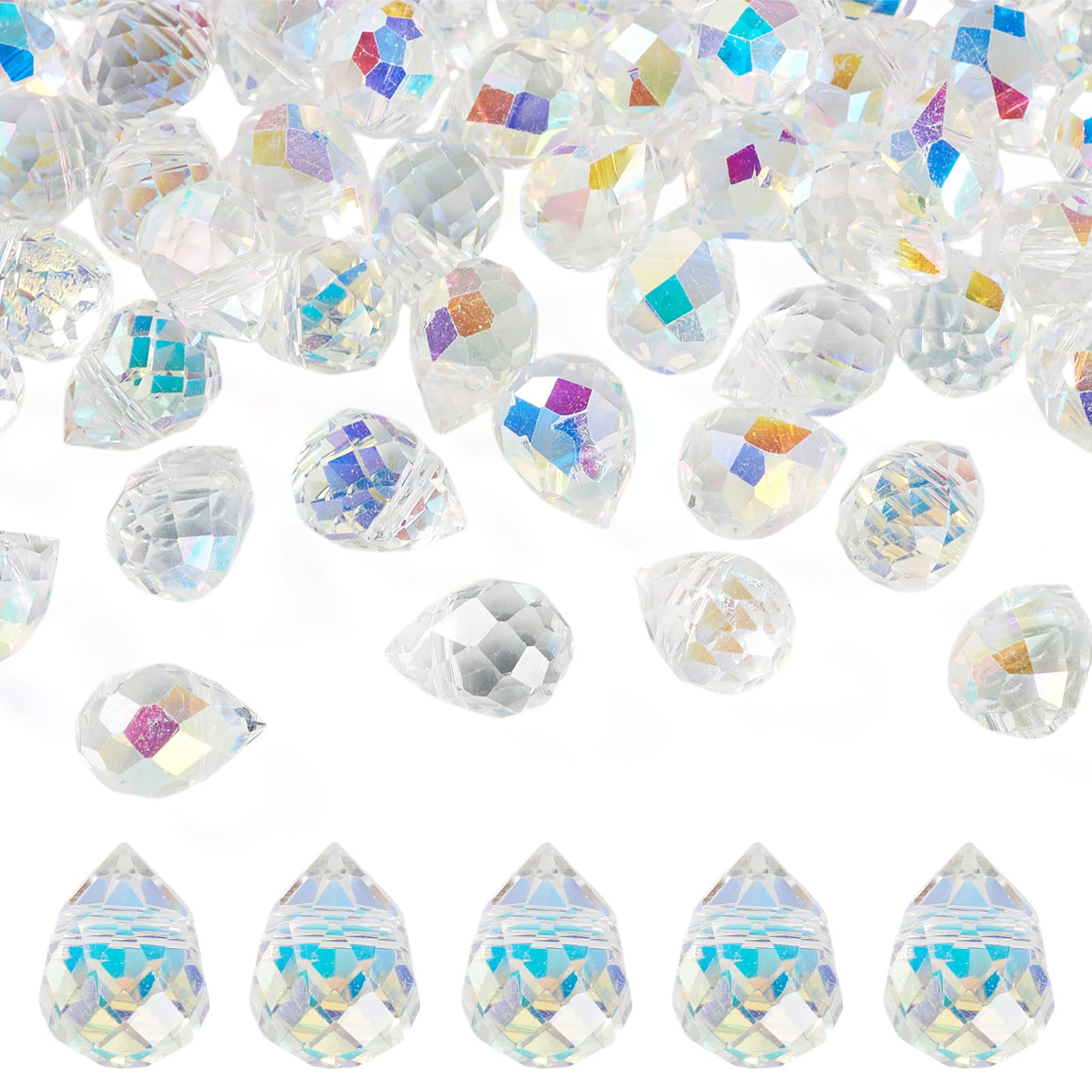Perles en cristal transparent pour fabriquer vos boucles d'oreilles d'été